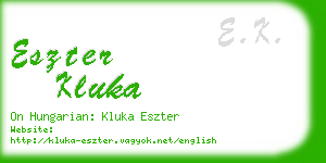 eszter kluka business card